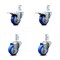 Service Caster 3.5 Inch Blue Poly Swivel 3/4 Inch Square Stem Caster Total Lock Brakes, 2PK SCC-SQTTL20S3514-PPUB-BLUE-34-2-S-2 - alternate 5